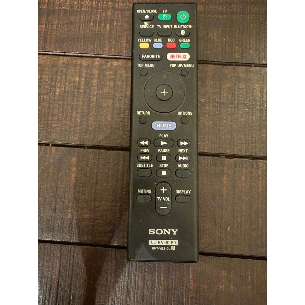 Sony Remote Control RMT-VB310U Black Good Ultra HD Blu-ray Netflix Button